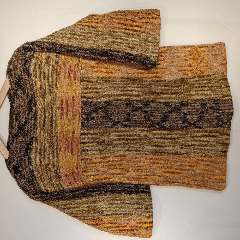 Vintage 60's-70's earth tone acrylic/nylon sweater by Marella